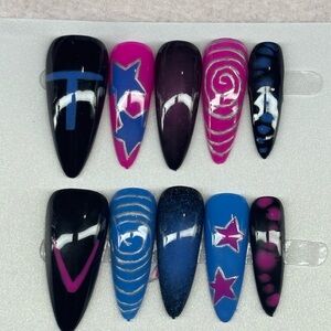 TV girl press on nails